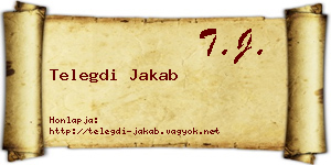 Telegdi Jakab névjegykártya